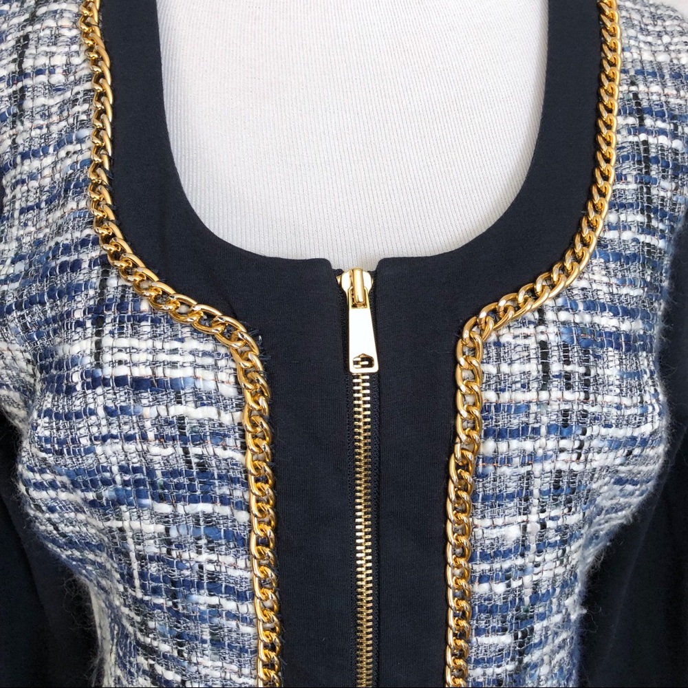 ❌SOLD❌Boston Proper Tweed Front Chain Jacket - Picture 2 of 8